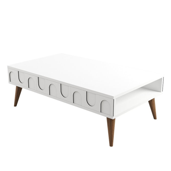 Hanah Home Lyon 34 Mesa de Centro Blanco y Nogal Hanah Home Lyon 34 Mesa de Centro Blanco y Nogal